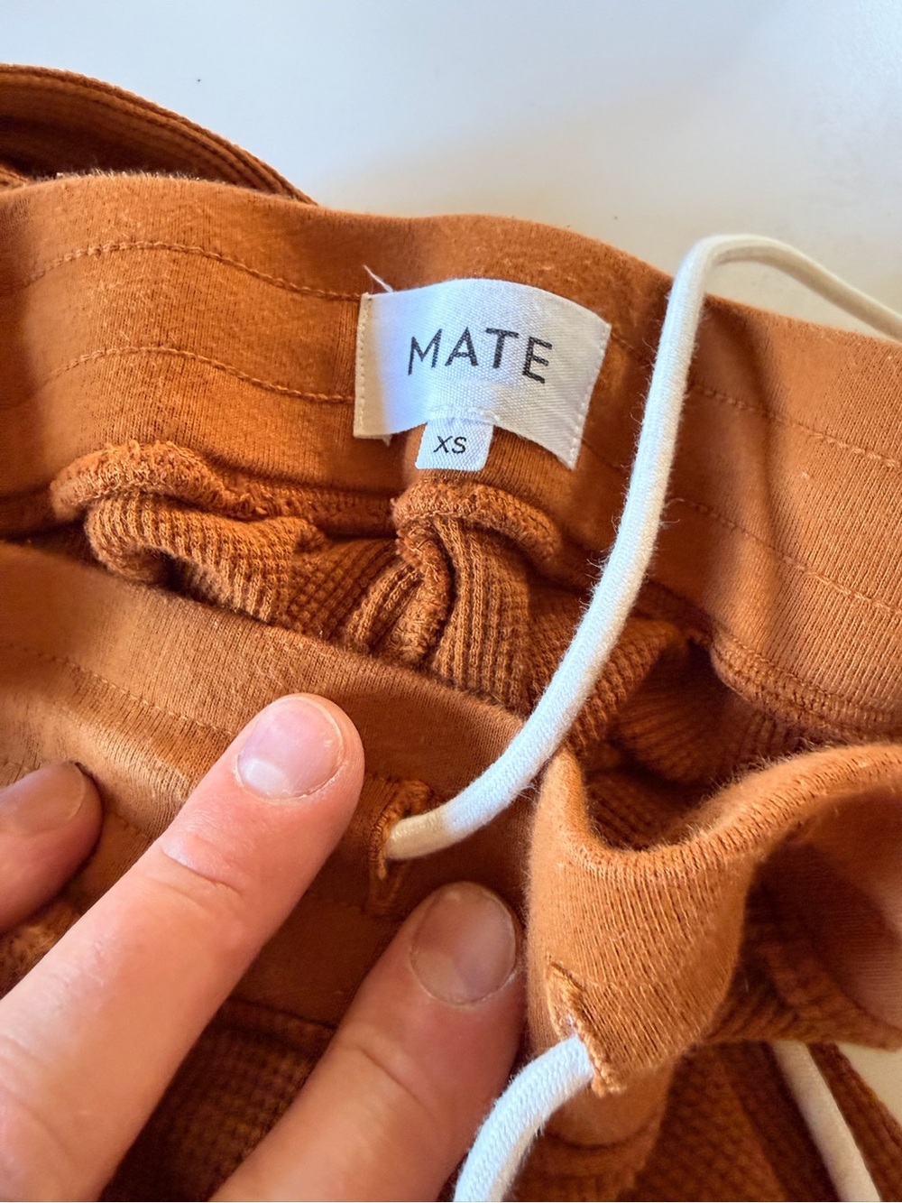 MATE the Label Cropped Ankle Pants in Rust Orange
